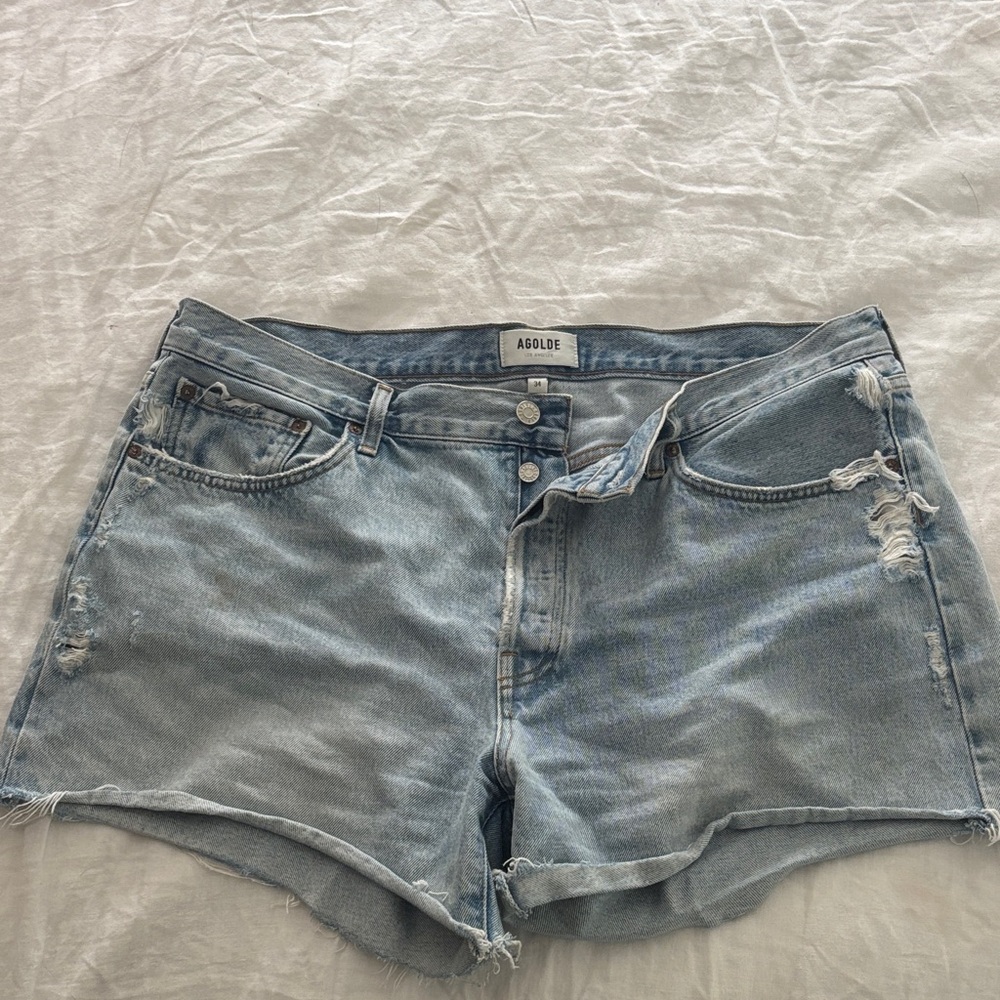 Agolde Parker Denim Shorts - 34